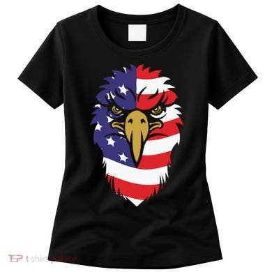 4th Of July Bald Eagle With American Flag Women's T-Shirt