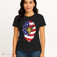 4th Of July Bald Eagle With American Flag Women's T-Shirt thumb 4
