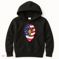 4th Of July Bald Eagle With American Flag Kids Hoodie thumb 0
