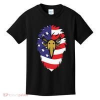 4th Of July Bald Eagle With American Flag Kids T-Shirt thumb 0