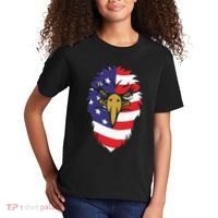 4th Of July Bald Eagle With American Flag Kids T-Shirt thumb 2