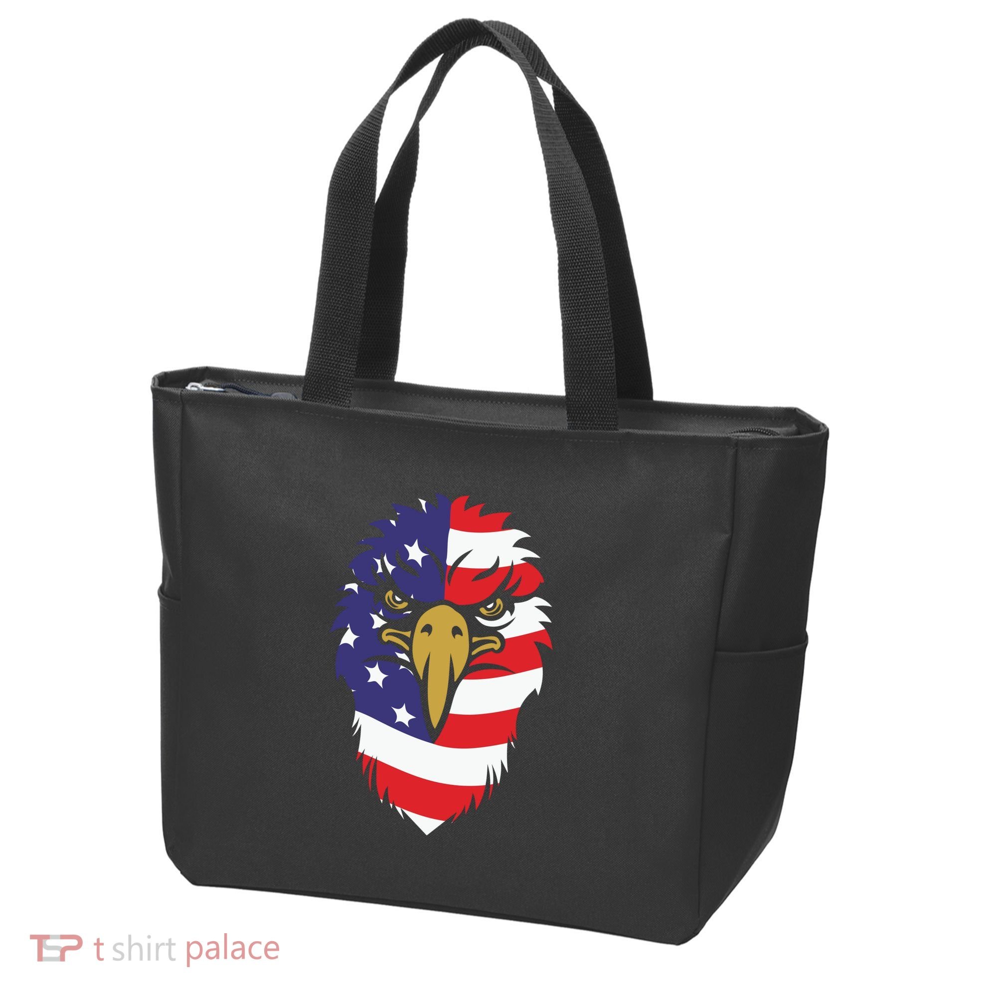4th Of July Bald Eagle With American Flag Tote Bag