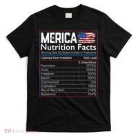 4th of July Proud American Merica Nutrition Facts T-Shirt thumb 0