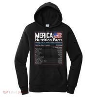 4th of July Proud American Merica Nutrition Facts Women's Hoodie thumb 0