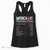 4th of July Proud American Merica Nutrition Facts Women's Tank Top thumb 0
