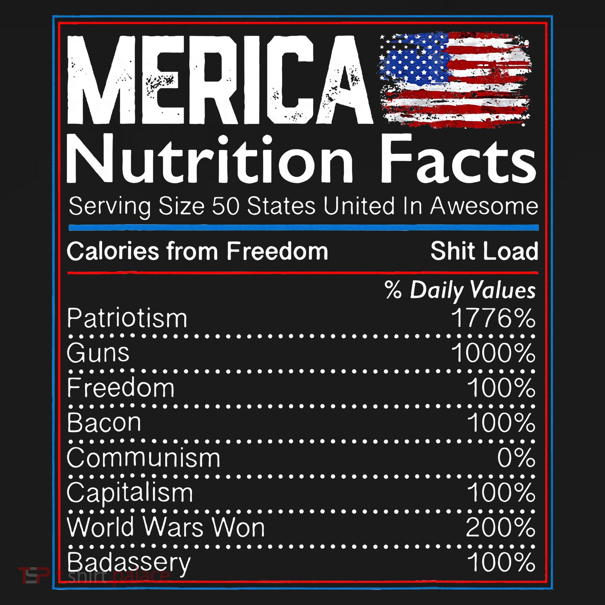 4th of July Proud American Merica Nutrition Facts Women's Tank Top
