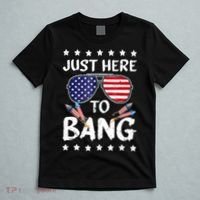 4th Of July Just Here To Bang Usa T-Shirt thumb 5