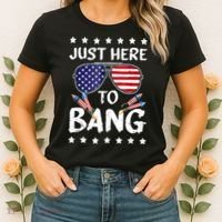 4th Of July Just Here To Bang Usa Women's T-Shirt thumb 2
