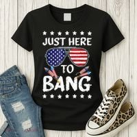 4th Of July Just Here To Bang Usa Women's T-Shirt thumb 3