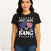 4th Of July Just Here To Bang Usa Women's T-Shirt thumb 4