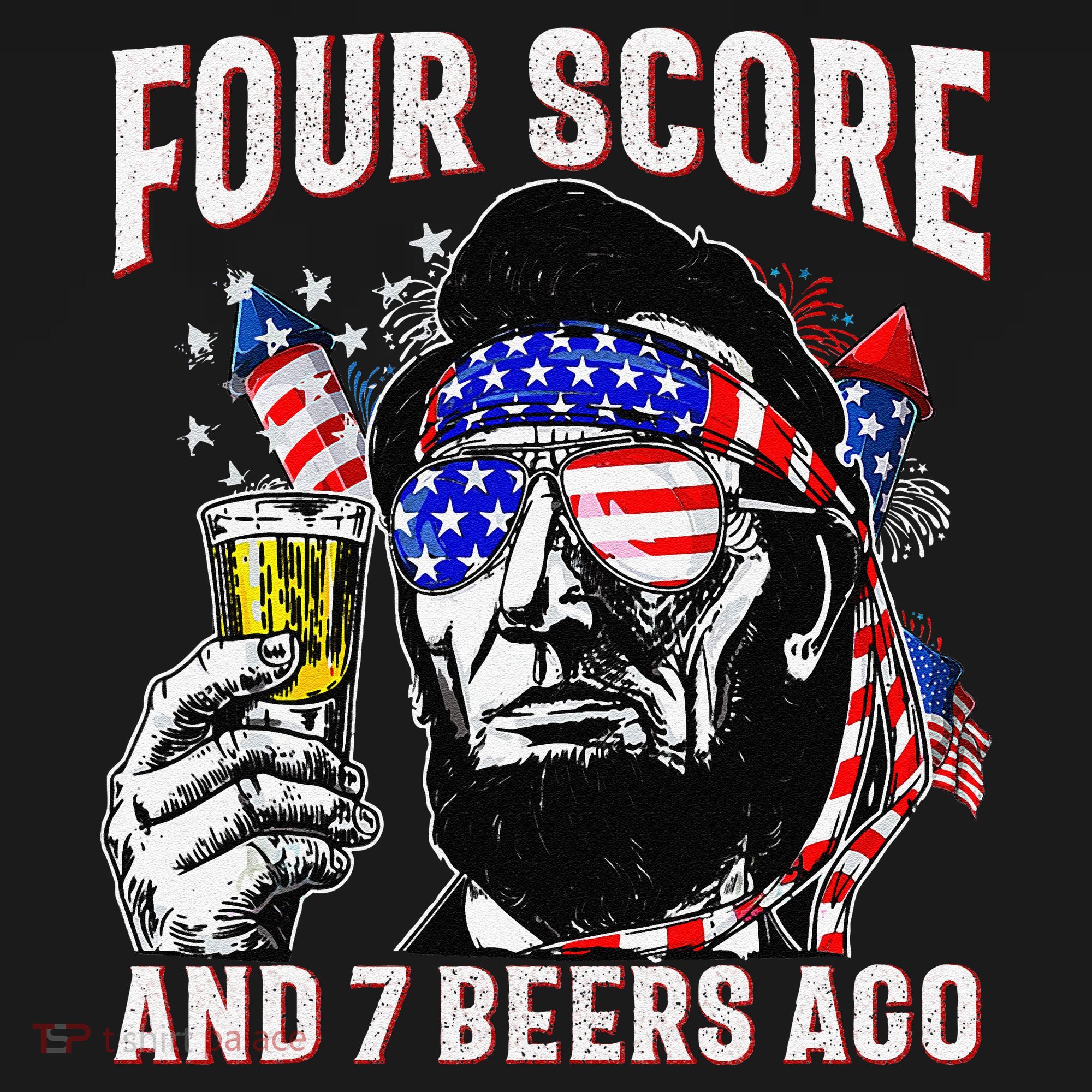 4th Of July Drinking Beer Patriot Four Score And 7 Beers Ago Women's Hoodie