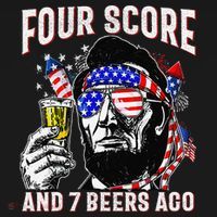 4th Of July Drinking Beer Patriot Four Score And 7 Beers Ago Women's Tank Top thumb 5