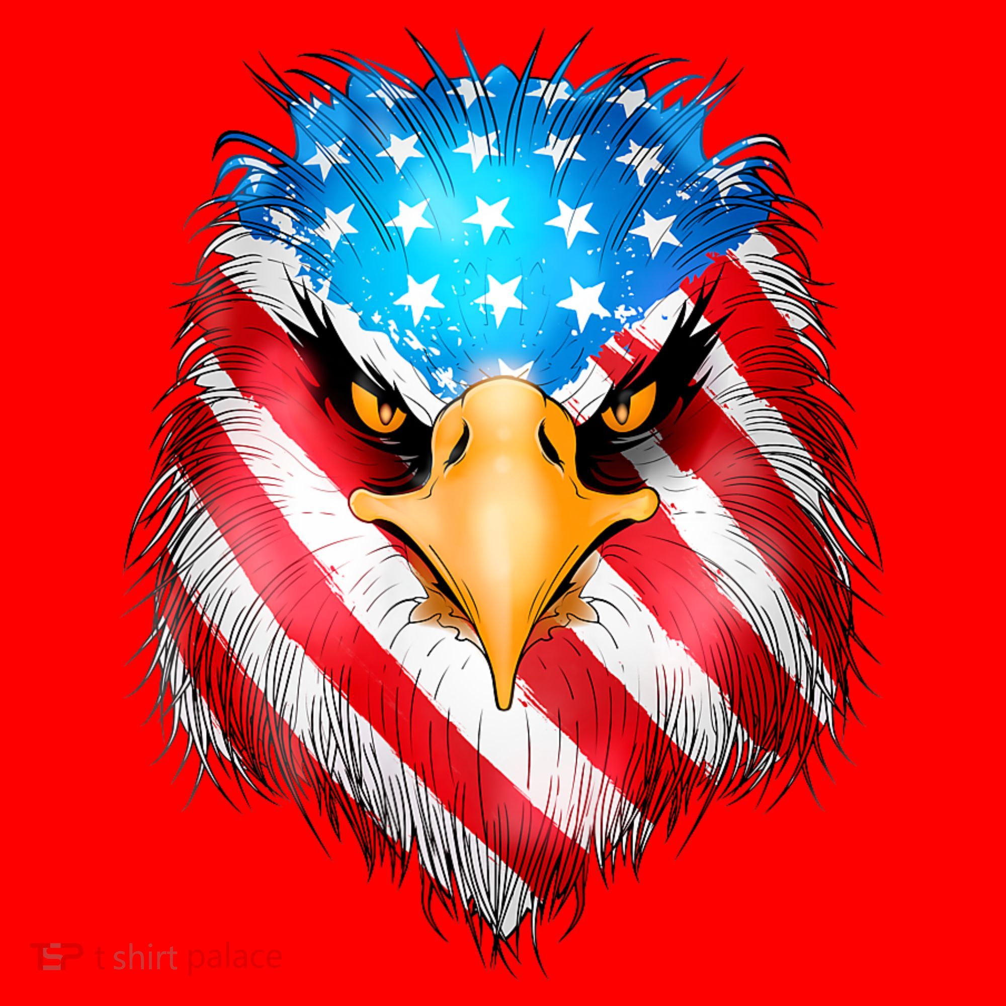4th Of July Patriotic Eagle Usa American Flag Santa Hat
