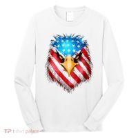 4th Of July Patriotic Eagle Usa American Flag Long Sleeve Shirt thumb 0
