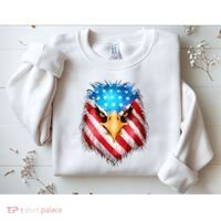 4th Of July Patriotic Eagle Usa American Flag Sweatshirt thumb 2
