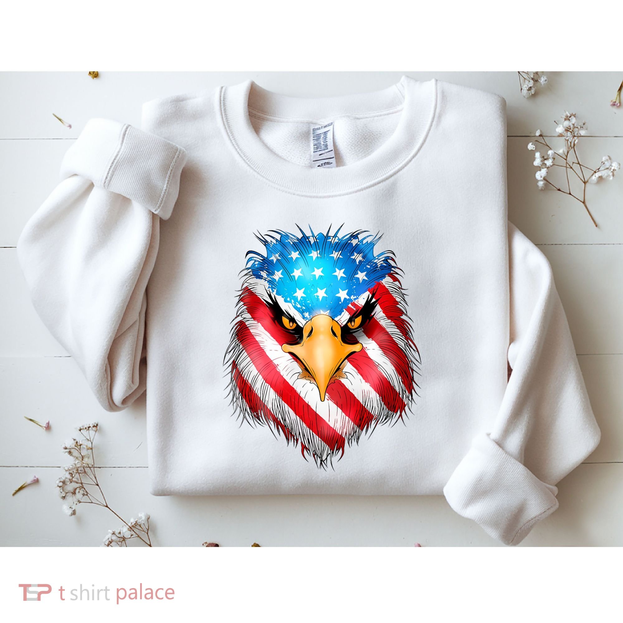 4th Of July Patriotic Eagle Usa American Flag Sweatshirt
