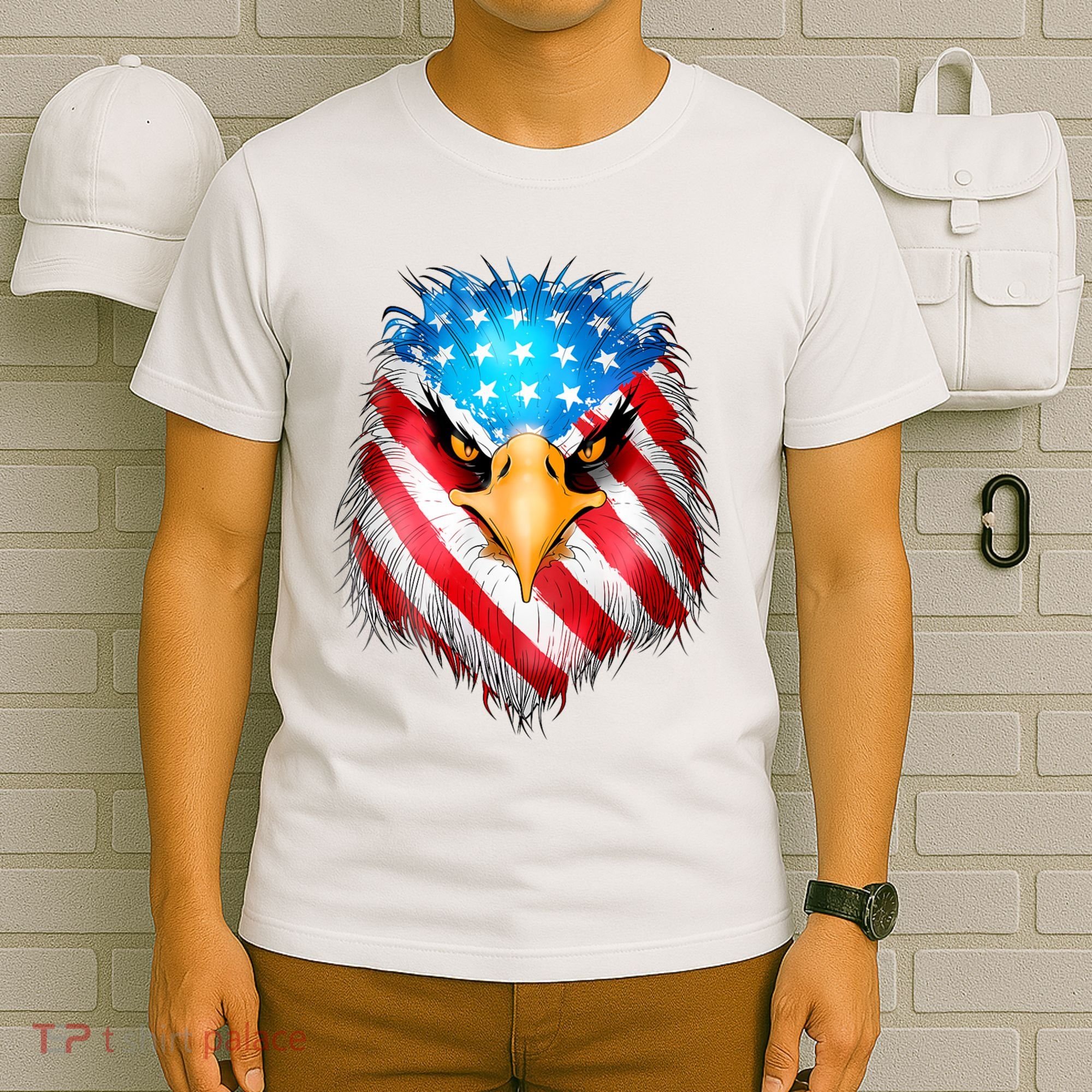 4th Of July Patriotic Eagle Usa American Flag T-Shirt