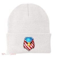 4th Of July Patriotic Eagle Usa American Flag Beanie thumb 0