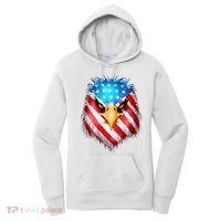 4th Of July Patriotic Eagle Usa American Flag Women's Hoodie thumb 0