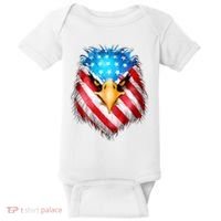 4th Of July Patriotic Eagle Usa American Flag Baby Bodysuit thumb 0