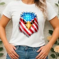4th Of July Patriotic Eagle Usa American Flag Women's T-Shirt thumb 2