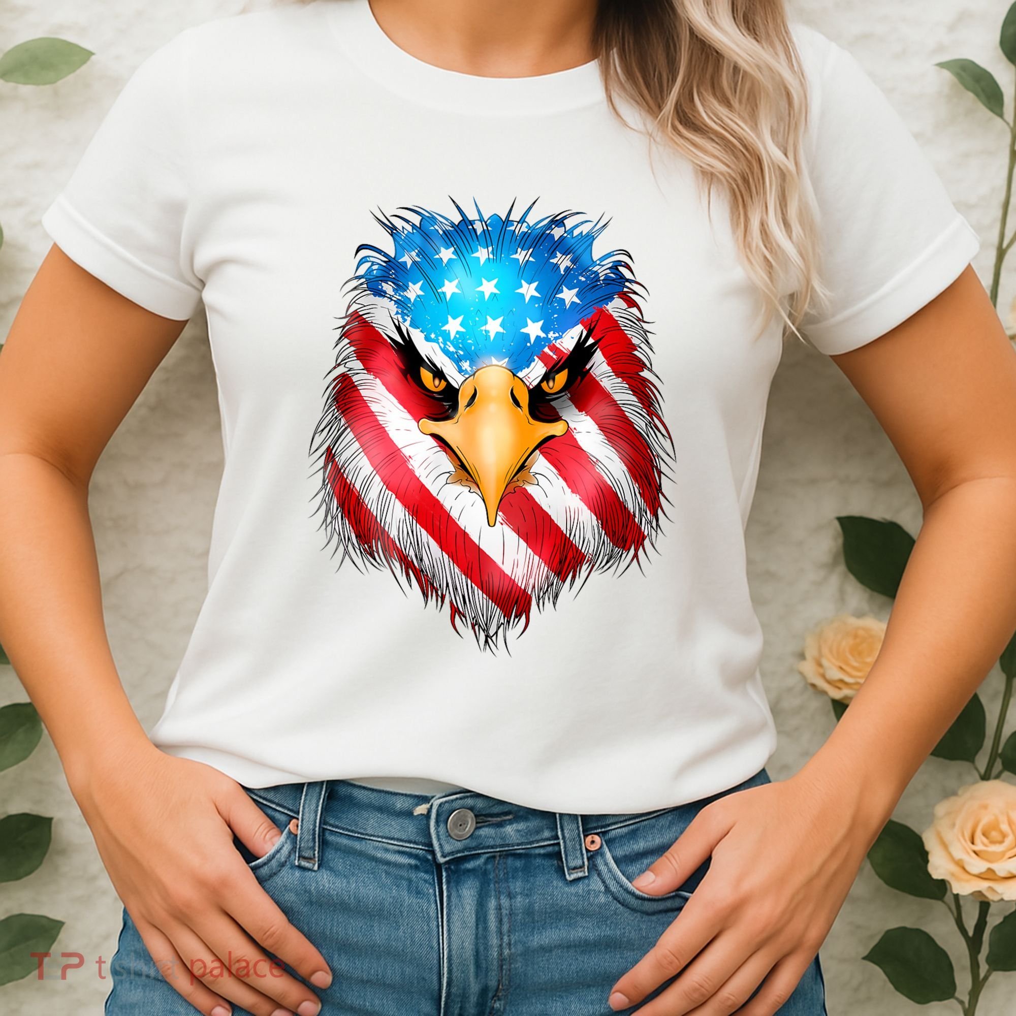 4th Of July Patriotic Eagle Usa American Flag Women's T-Shirt