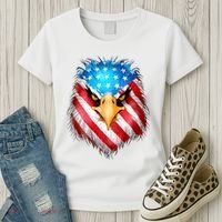 4th Of July Patriotic Eagle Usa American Flag Women's T-Shirt thumb 3