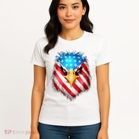 4th Of July Patriotic Eagle Usa American Flag Women's T-Shirt thumb 4