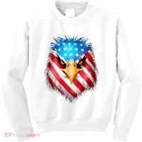 4th Of July Patriotic Eagle Usa American Flag Kids Sweatshirt thumb 0
