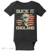4th Of July George Sloshington Suck It England Merica Baby Bodysuit thumb 0