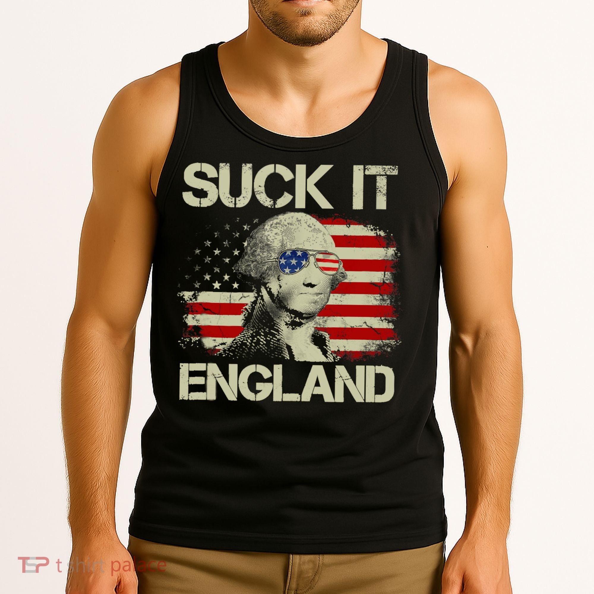 4th Of July George Sloshington Suck It England Merica Tank Top