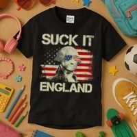 4th Of July George Sloshington Suck It England Merica Kids T-Shirt thumb 3