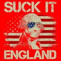 4th Of July George Sloshington Suck It England Merica Santa Hat thumb 1