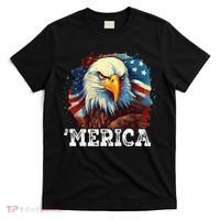 4th Of July Merica Bald Eagle USA Patriotic American Flag T-Shirt thumb 0