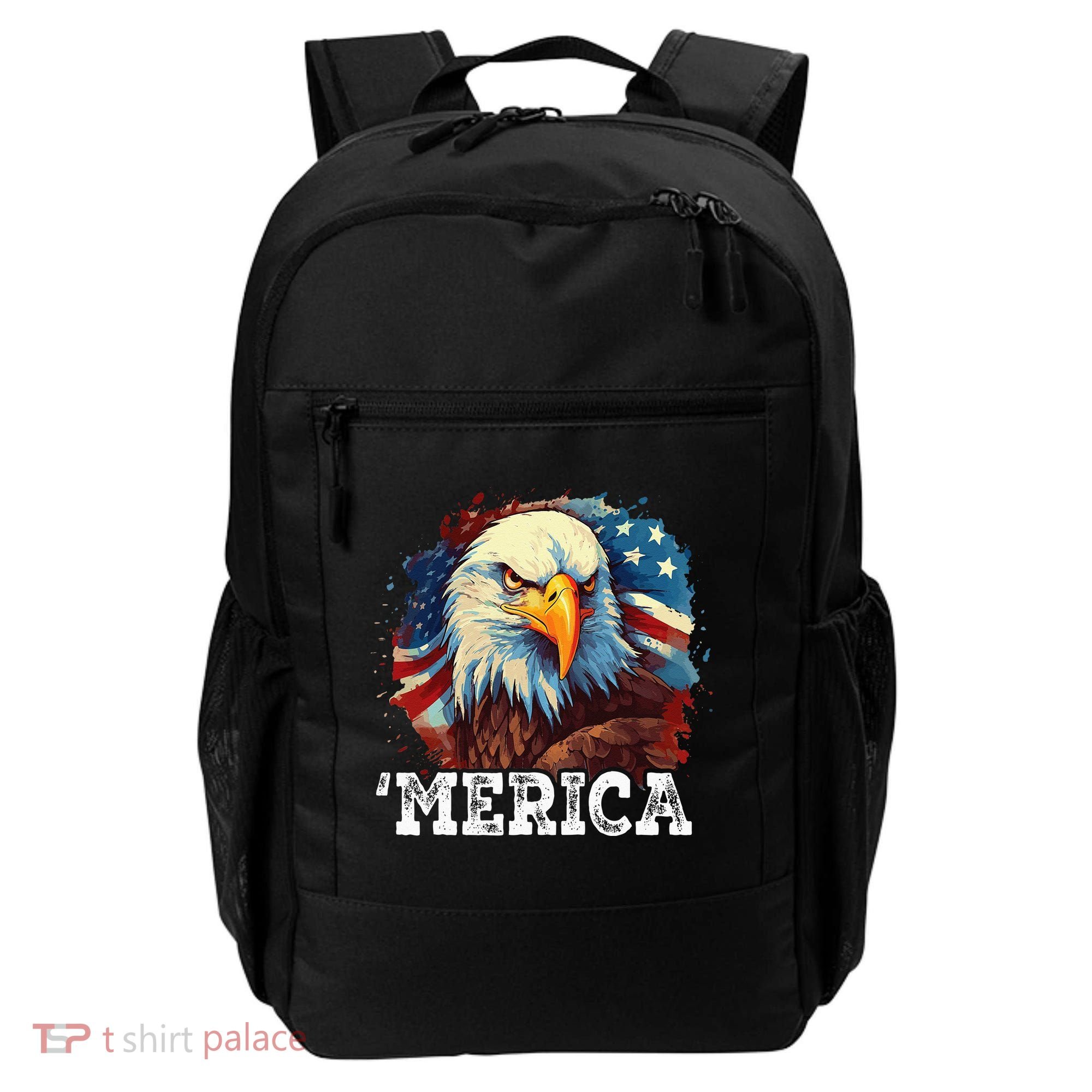 4th Of July Merica Bald Eagle USA Patriotic American Flag Backpack