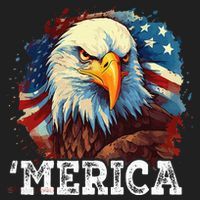 4th Of July Merica Bald Eagle USA Patriotic American Flag Beanie thumb 2