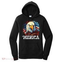 4th Of July Merica Bald Eagle USA Patriotic American Flag Women's Hoodie thumb 0