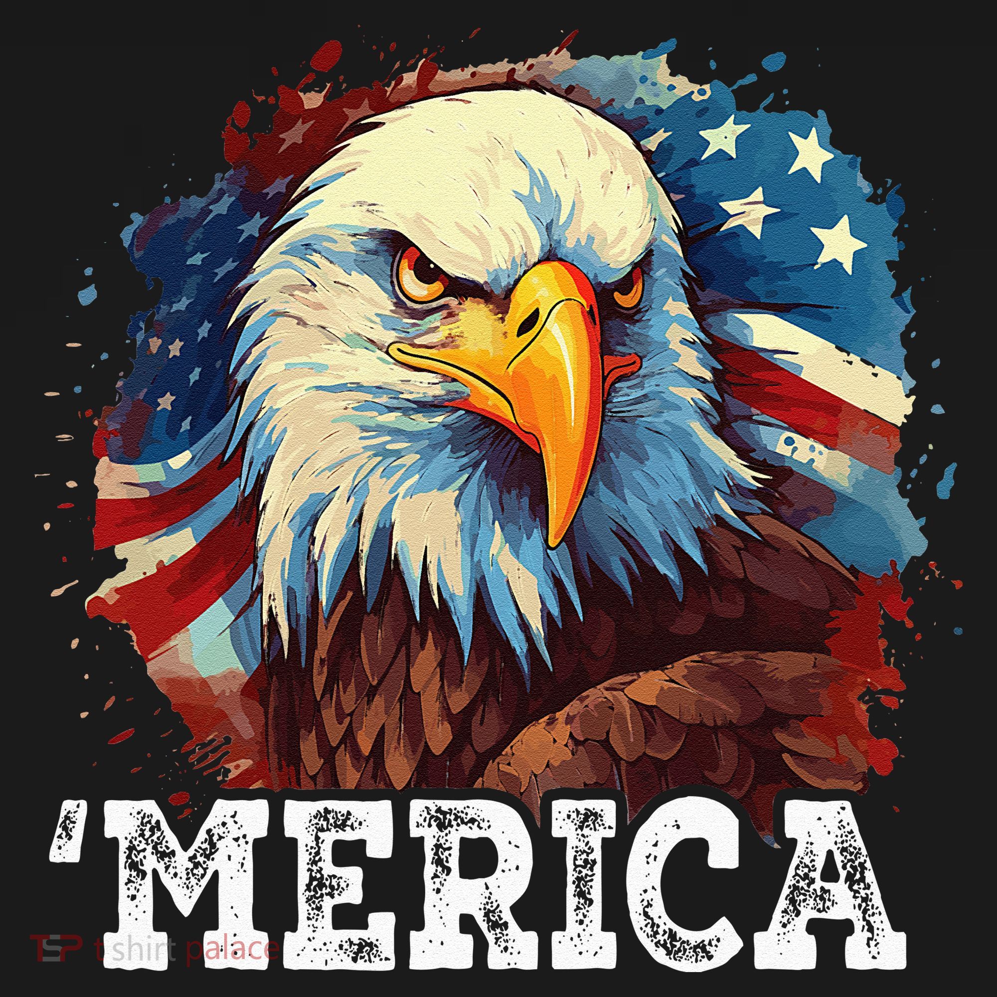 4th Of July Merica Bald Eagle USA Patriotic American Flag Women's Hoodie