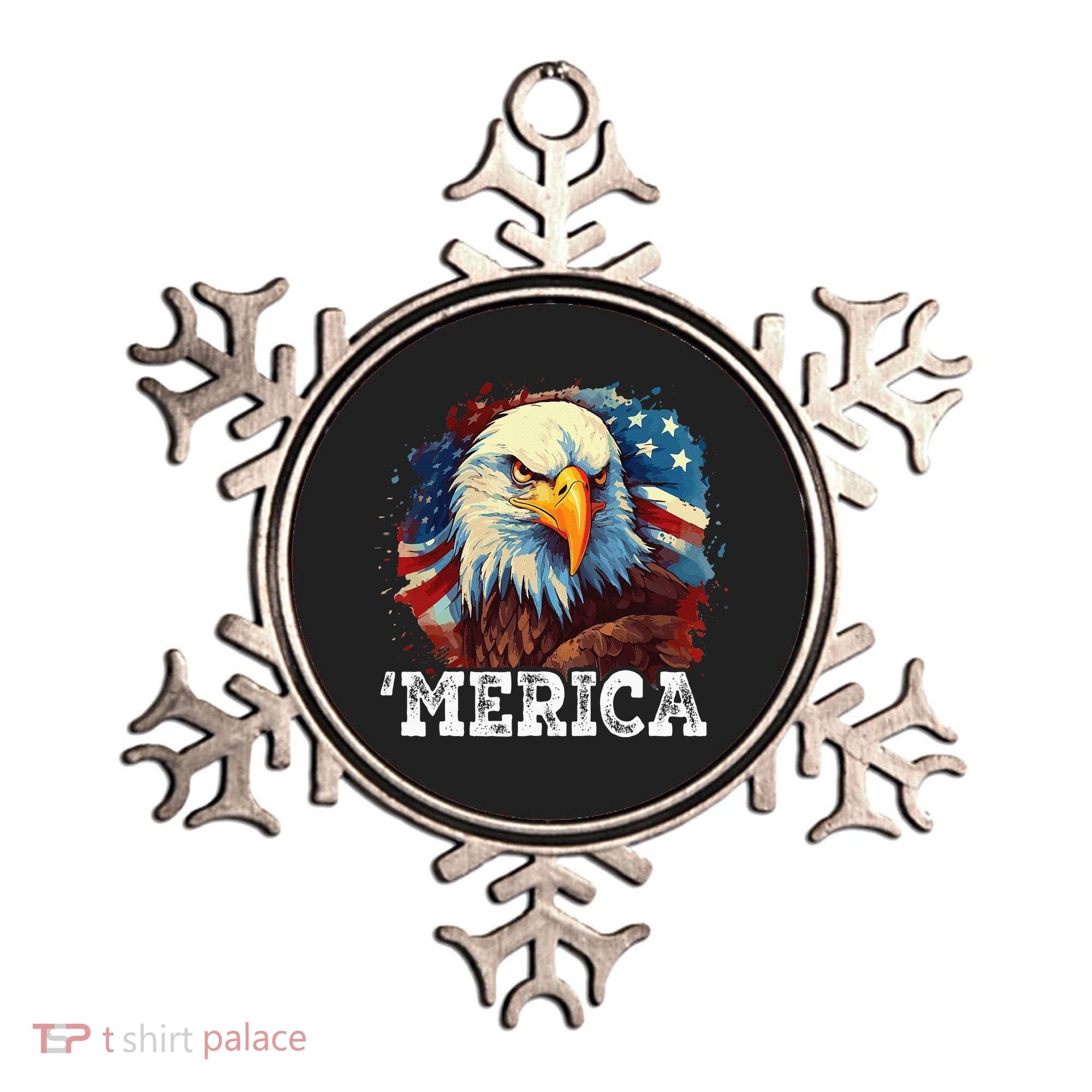 4th Of July Merica Bald Eagle USA Patriotic American Flag Ornament