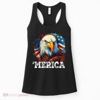 4th Of July Merica Bald Eagle USA Patriotic American Flag Women's Tank Top thumb 0
