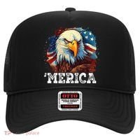 4th Of July Merica Bald Eagle USA Patriotic American Flag Hat thumb 0