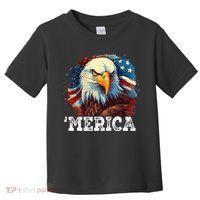 4th Of July Merica Bald Eagle USA Patriotic American Flag Toddler T-Shirt thumb 0