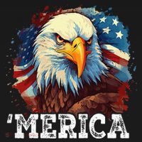 4th Of July Merica Bald Eagle USA Patriotic American Flag Kids Sweatshirt thumb 2