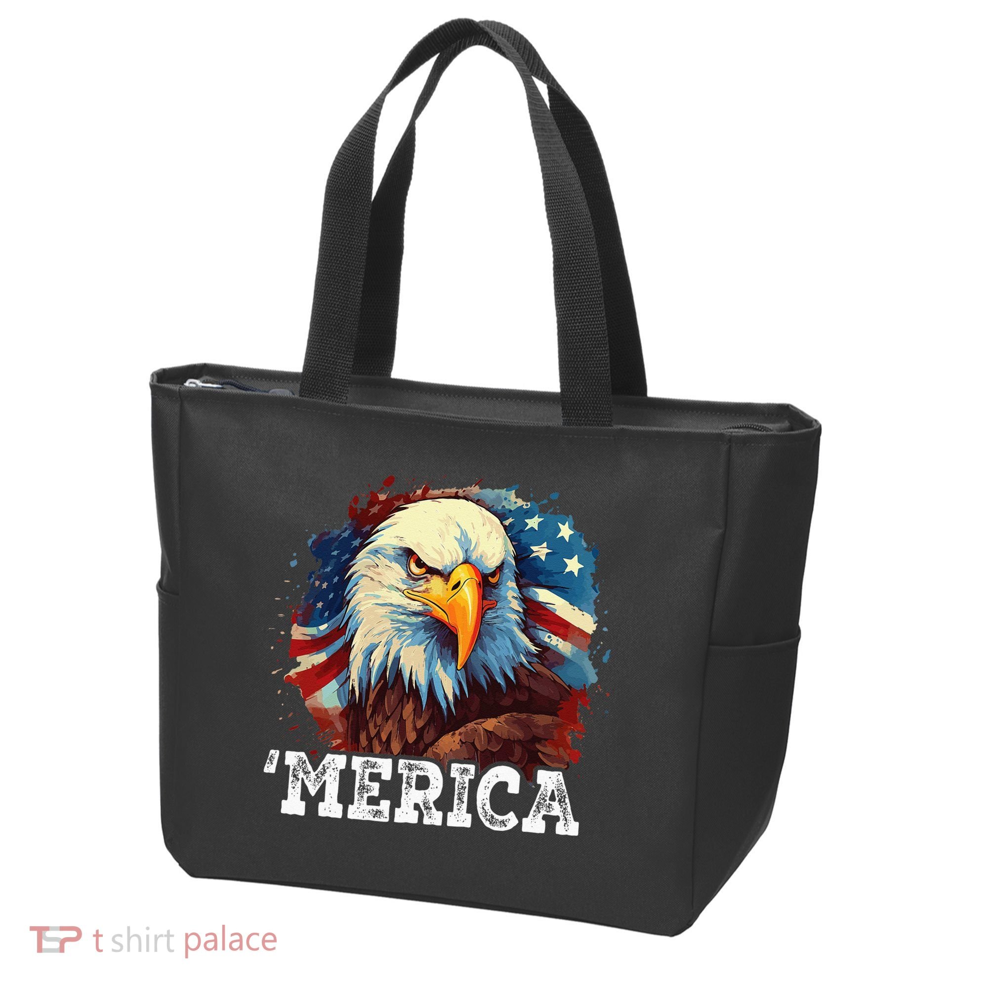 4th Of July Merica Bald Eagle USA Patriotic American Flag Tote Bag