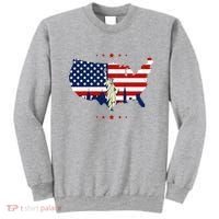4th Of July American Flag Statue Of Liberty Sweatshirt thumb 0