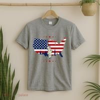 4th Of July American Flag Statue Of Liberty T-Shirt thumb 2