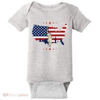 4th Of July American Flag Statue Of Liberty Baby Bodysuit thumb 0