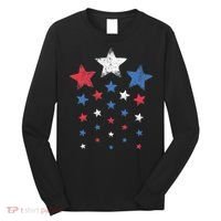 4th Of July Cute Red White Blue Stars Long Sleeve Shirt thumb 0