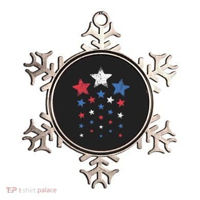 4th Of July Cute Red White Blue Stars Ornament