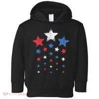 4th Of July Cute Red White Blue Stars Toddler Hoodie thumb 0